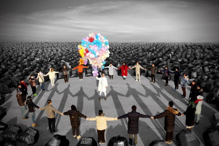 中国梦艺术创作工作室庚子年主题创作2020的心愿于快成行为装置艺术展