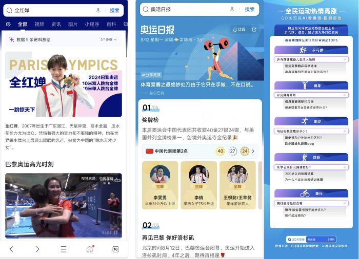 QQ浏览器发布《AI看奥运·搜索报告》，全面解析奥运关注热点