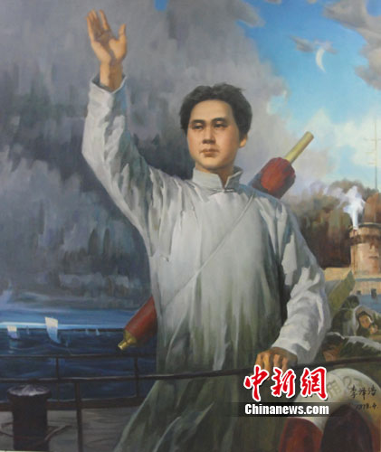 庆祝中国共产党成立九十周年中国油画展开幕图4