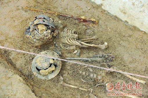 台儿庄古城发现战斗残骸 见证日军侵华历史(图)