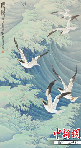 工笔花鸟画家刘菊清不谈成就谦虚表示很幸运2