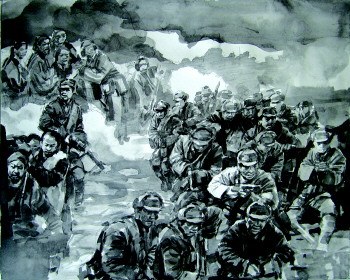 画家王珂创作《大青山突围》:英雄浩气跃然纸上(4)