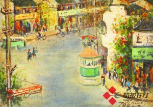 林达川笔下的杭州:结合印象派色彩和东方书写意味