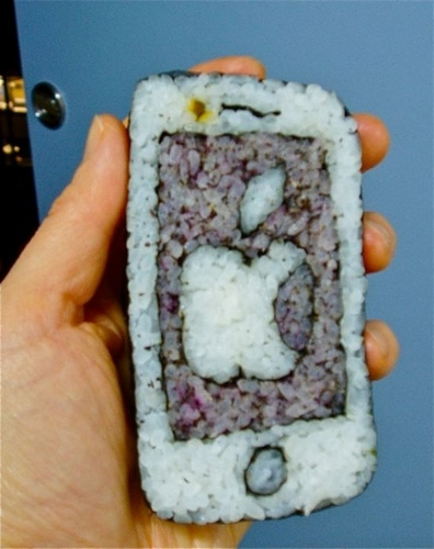 艺术家制作卡通寿司 世界地图,iphone惟妙惟肖(6)