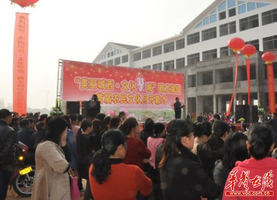 湘阴农村文化月开幕花甲老人诵毛泽东诗词(图)