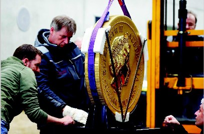 世界最大金币重约一吨市值约5千万美元