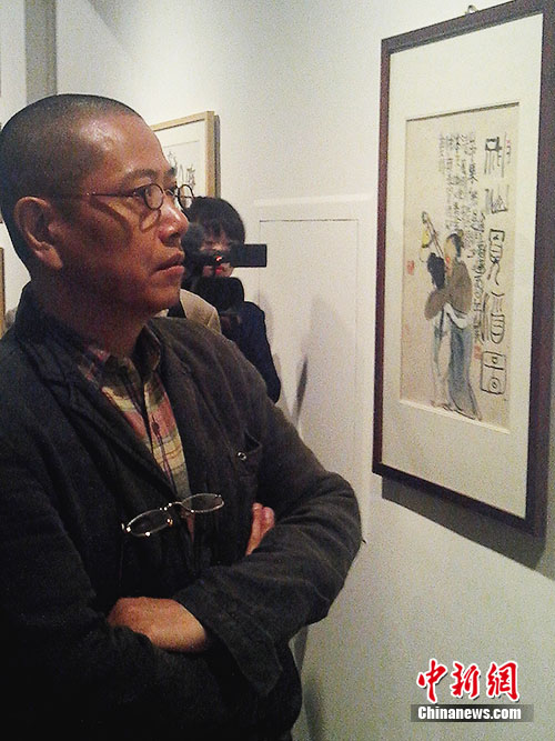 朱新建个展开幕 陈丹青:只有率性能评论他(图)