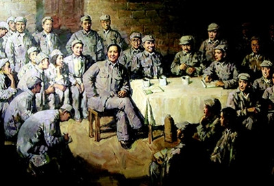 1942年延安文艺座谈会片断:萧军发言遭胡乔木反驳