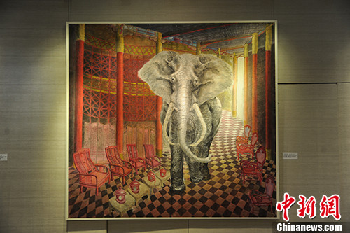 韦申个展开幕称中国当代艺术应注重中国精神(图)