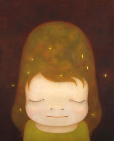 奈良美智(上)和他笔下的小女孩