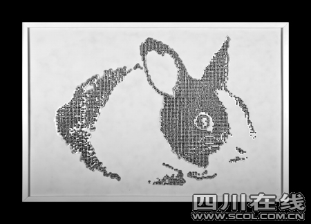 美国艺术家"枪画"引起关注 来复枪成画笔(图)