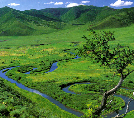 �߽�ˮ�ݷ�����ɽ������������ë����ԭ����ͼ��