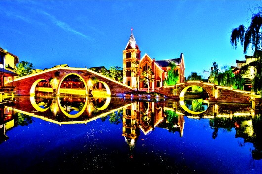 山东台儿庄古城重建全面竣工(图)(2)