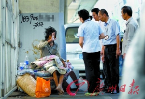 广州“流浪叔”拒绝救助站援助因觉得妨碍生计(图)