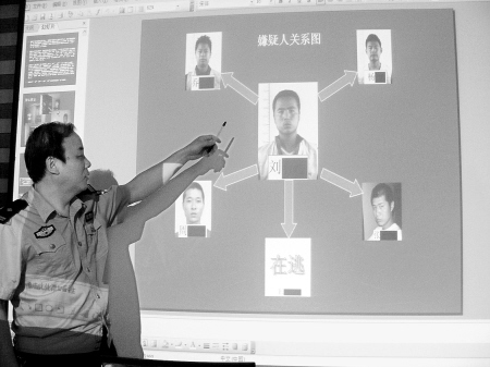 警方公布犯罪嫌疑人作案时的分工和关系.