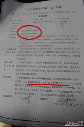 福建一派出所民警被指“暴力执法”致农民骨折