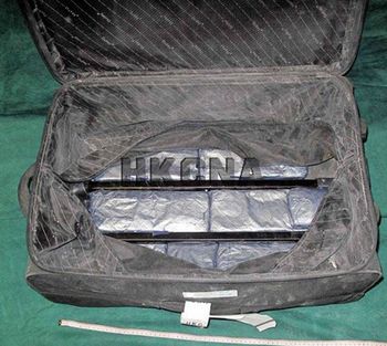 香港海关在机场检获大麻树脂毒品 拘捕2男子(图)