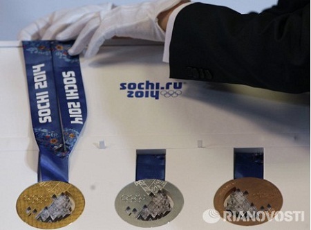 澳媒戏称2014索契冬奥会奖牌像被“咬了一口”
