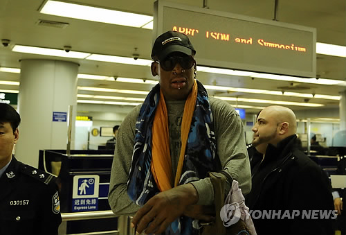 前NBA明星罗德曼再访朝仍把金正恩当朋友(图)