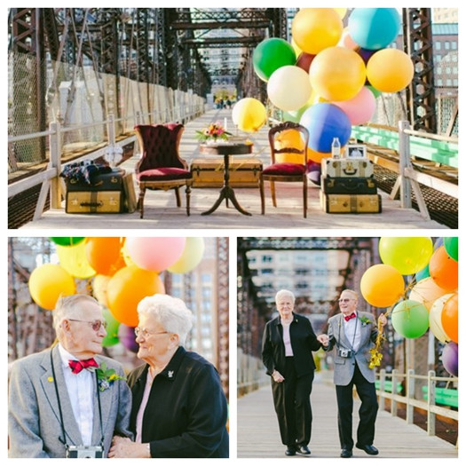 夫妻相伴61年婚戒不离手重现《飞屋环游记》场景