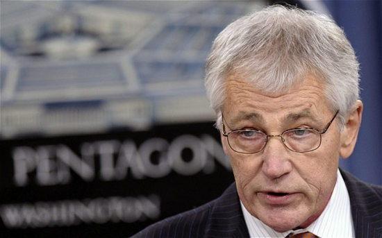 美国国防部长查克·哈格尔(来源:英国媒体)