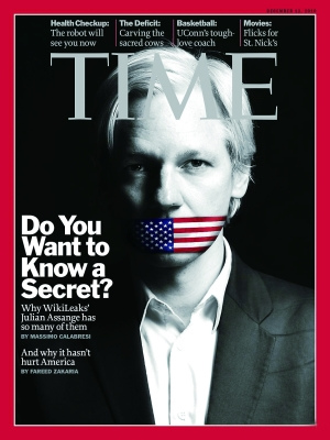 阿桑奇曾登上美国时代周刊杂志封面.