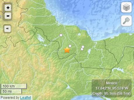 墨西哥韦拉克鲁斯州发生6.3级地震震源深95千米