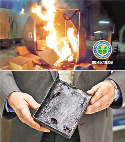 空运大量锂电池很危险:一旦电池爆炸 可摧毁飞机