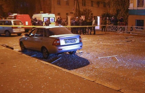 爆炸发生在凌晨0点,市中心传来巨大的爆炸声.(俄塔社)