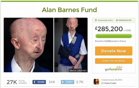 英残疾老人遇劫受伤数日内获捐款28万英镑(图)