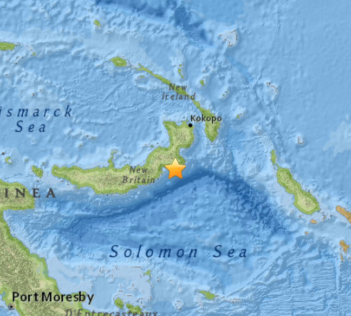 巴布亚新几内亚发生6.8级地震震源深度60公里