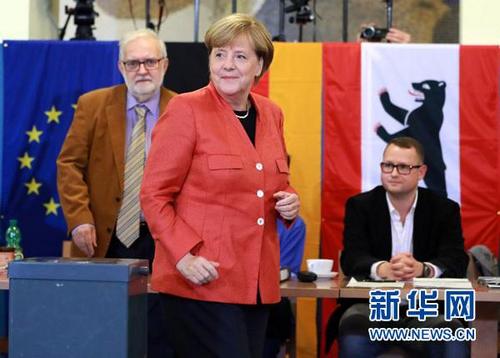 默克尔领导的联盟党获得德国联邦议院选举最多选票