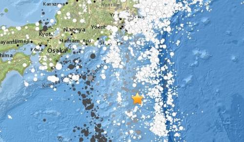 日本本州岛东南部发生5.8级地震震源深度71公里