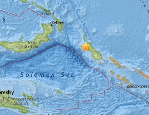 巴布亚新几内亚附近海域发生5.4级地震