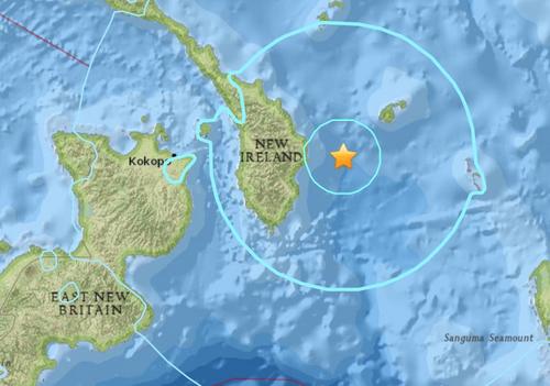 巴布亚新几内亚附近海域发生5.8级地震