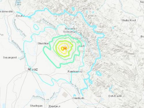 伊朗西南部地区发生5.7级地震震源深度10公里