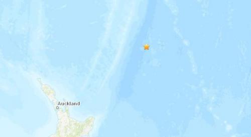 新西兰附近海域发生5.2级地震震源深度10公里