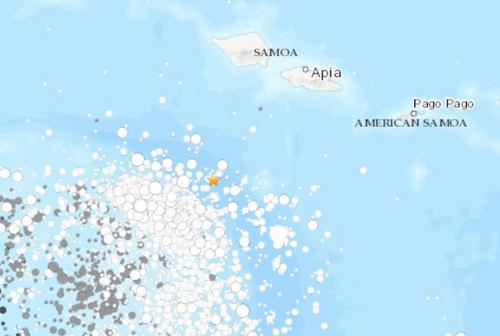 南太平洋岛国萨摩亚附近海域发生6.0级地震