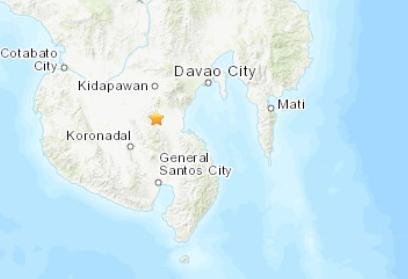 菲律宾南部发生4.8级地震震源深度10千米