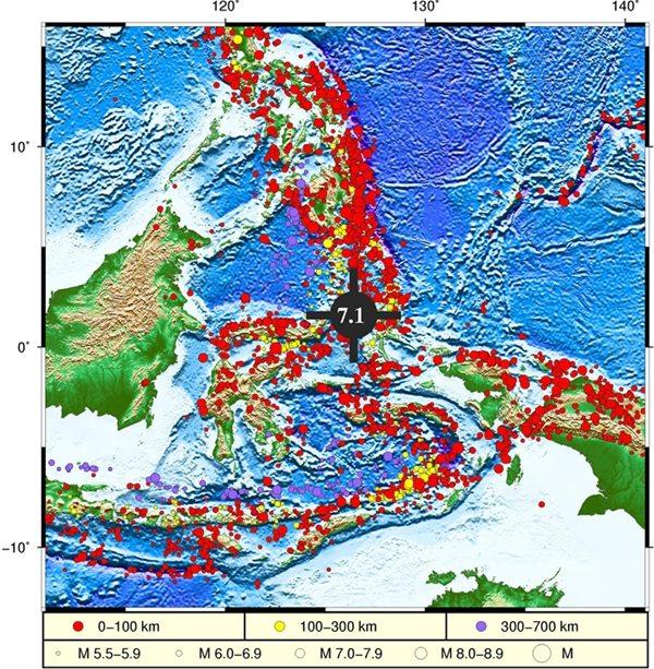 印尼7.1级地震引发海啸不会对中国沿岸造成影响