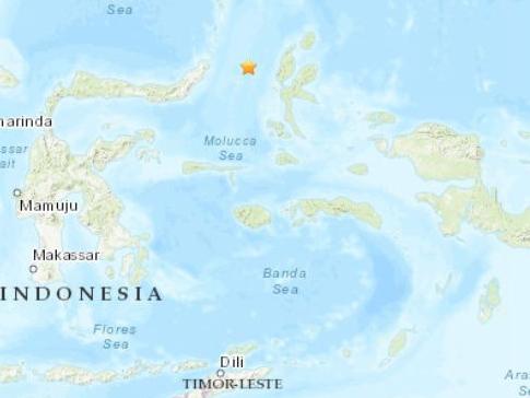 印尼东北部海域发生5.1级地震震源深度35公里