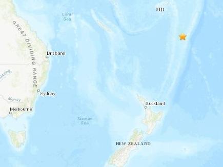 斐济南部海域发生5.3级地震震源深度167.5公里