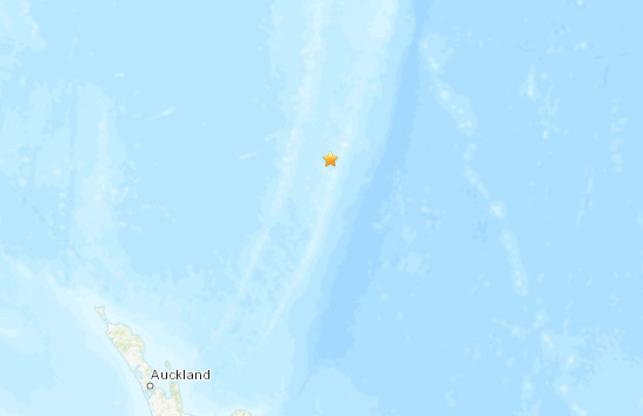 新西兰附近海域发生5.9级地震震源深度10公里