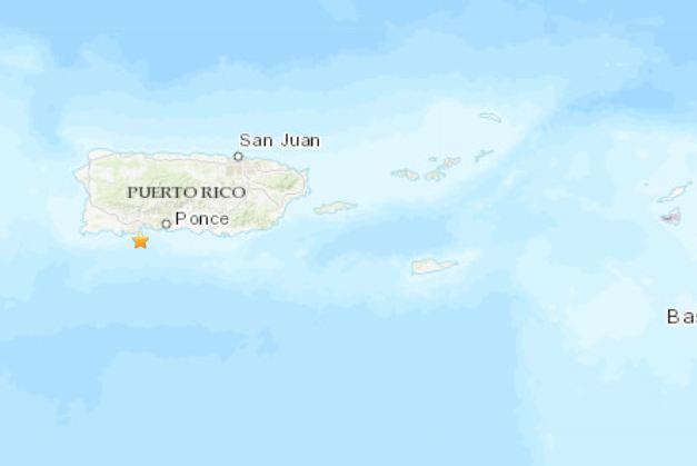 波多黎各群岛南部发生6.6级地震震源深度7公里