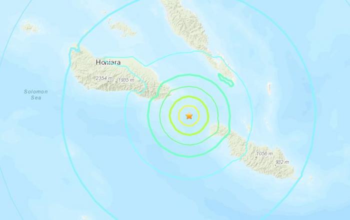 所罗门群岛附近海域发生6.3级地震震源深度约17.7公里
