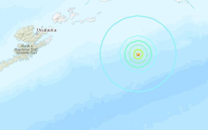 美国阿拉斯加南部海域5.6级地震震源深度12.7公里