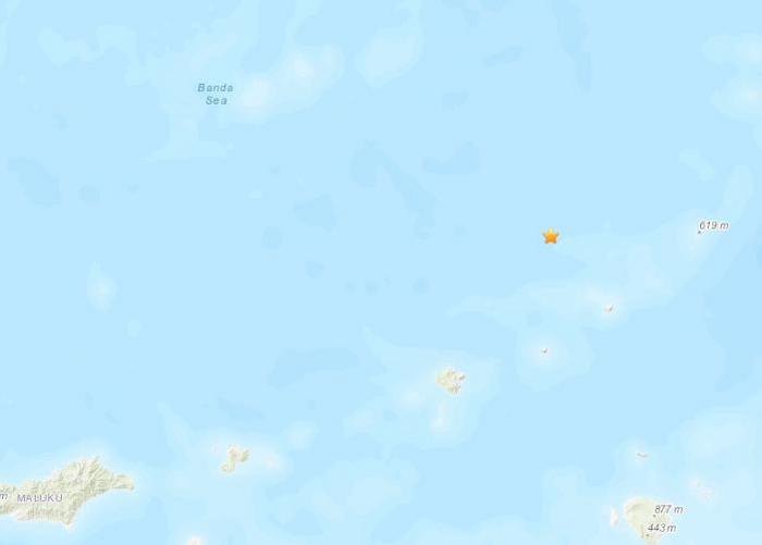 印尼班达海发生5.2级地震震源深度229.4公里