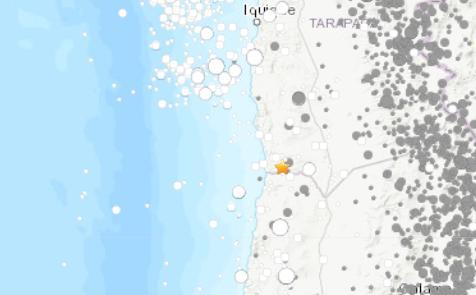 智利北部沿海地区发生6.3级地震震源深度40.4千米