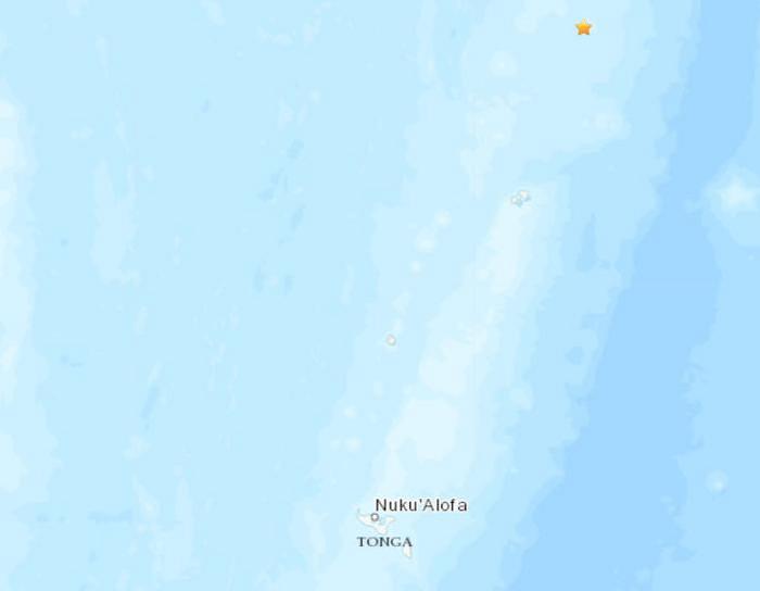 汤加北部海域发生5.0级地震震源深度10公里