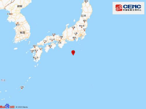日本本州东南海域发生5 6级地震震源深度390千米 中新网